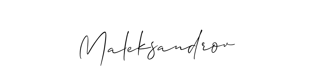 Make a short Maleksandrov signature style. Manage your documents anywhere anytime using Allison_Script. Create and add eSignatures, submit forms, share and send files easily. Maleksandrov signature style 2 images and pictures png