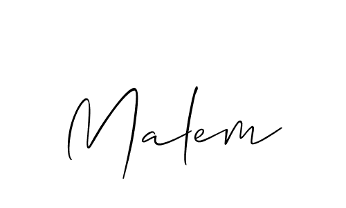 Make a beautiful signature design for name Malem. With this signature (Allison_Script) style, you can create a handwritten signature for free. Malem signature style 2 images and pictures png