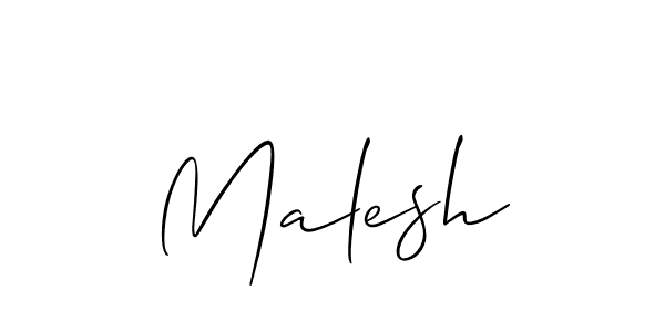 How to make Malesh signature? Allison_Script is a professional autograph style. Create handwritten signature for Malesh name. Malesh signature style 2 images and pictures png