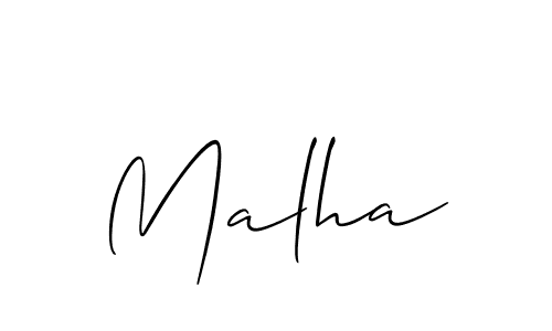 Allison_Script is a professional signature style that is perfect for those who want to add a touch of class to their signature. It is also a great choice for those who want to make their signature more unique. Get Malha name to fancy signature for free. Malha signature style 2 images and pictures png