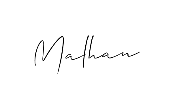 Create a beautiful signature design for name Malhan. With this signature (Allison_Script) fonts, you can make a handwritten signature for free. Malhan signature style 2 images and pictures png