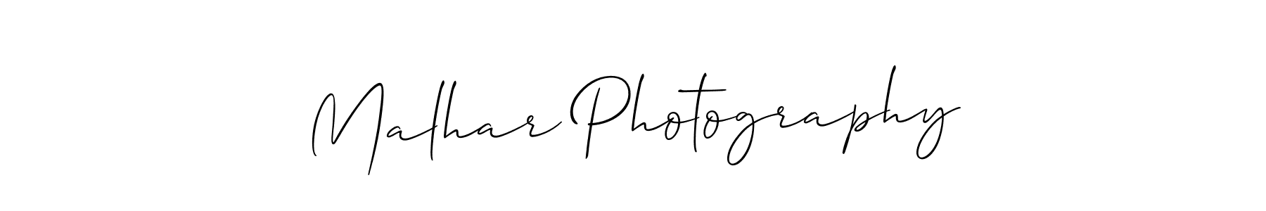 Also You can easily find your signature by using the search form. We will create Malhar Photography name handwritten signature images for you free of cost using Allison_Script sign style. Malhar Photography signature style 2 images and pictures png