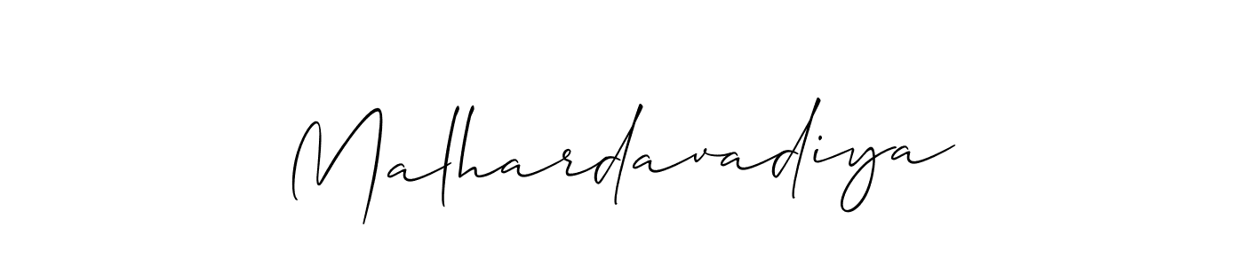 if you are searching for the best signature style for your name Malhardavadiya. so please give up your signature search. here we have designed multiple signature styles  using Allison_Script. Malhardavadiya signature style 2 images and pictures png