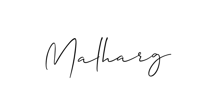 Similarly Allison_Script is the best handwritten signature design. Signature creator online .You can use it as an online autograph creator for name Malharg. Malharg signature style 2 images and pictures png