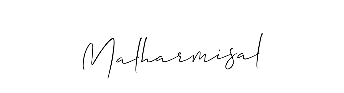 Allison_Script is a professional signature style that is perfect for those who want to add a touch of class to their signature. It is also a great choice for those who want to make their signature more unique. Get Malharmisal name to fancy signature for free. Malharmisal signature style 2 images and pictures png