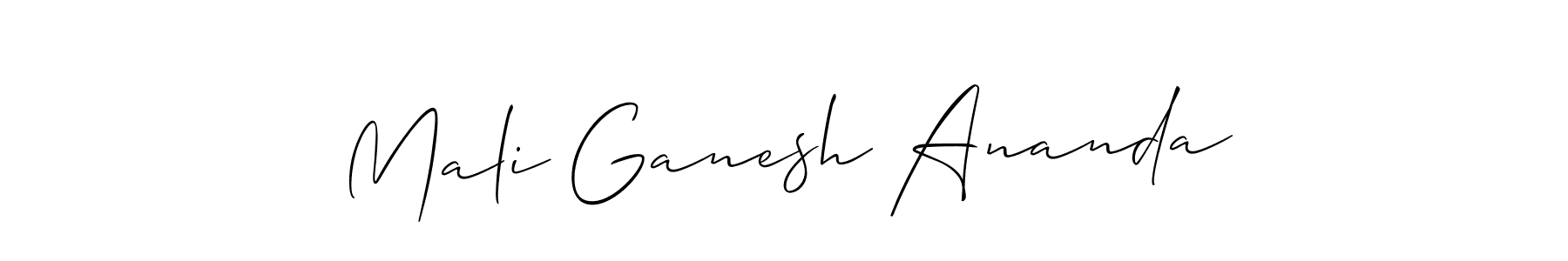 Design your own signature with our free online signature maker. With this signature software, you can create a handwritten (Allison_Script) signature for name Mali Ganesh Ananda. Mali Ganesh Ananda signature style 2 images and pictures png