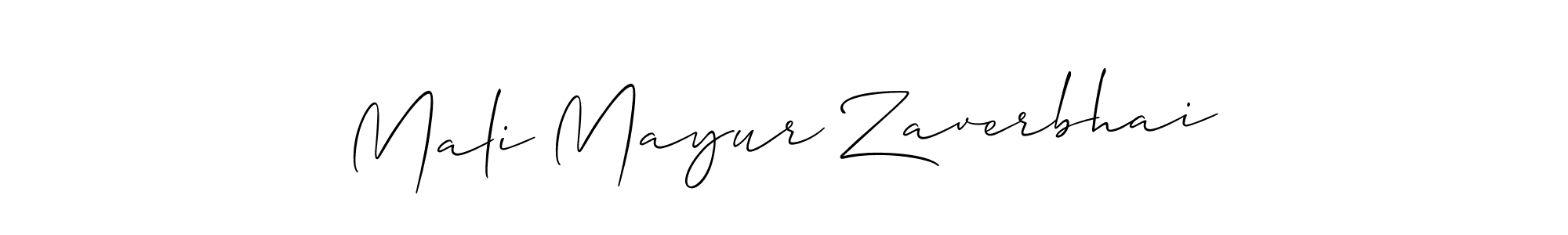 How to Draw Mali Mayur Zaverbhai signature style? Allison_Script is a latest design signature styles for name Mali Mayur Zaverbhai. Mali Mayur Zaverbhai signature style 2 images and pictures png