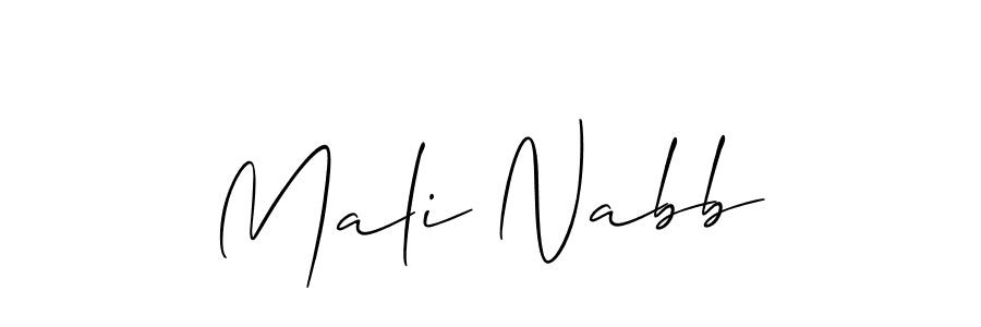 How to make Mali Nabb name signature. Use Allison_Script style for creating short signs online. This is the latest handwritten sign. Mali Nabb signature style 2 images and pictures png