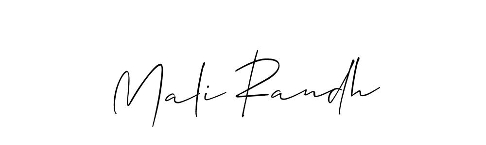 Use a signature maker to create a handwritten signature online. With this signature software, you can design (Allison_Script) your own signature for name Mali Randh. Mali Randh signature style 2 images and pictures png