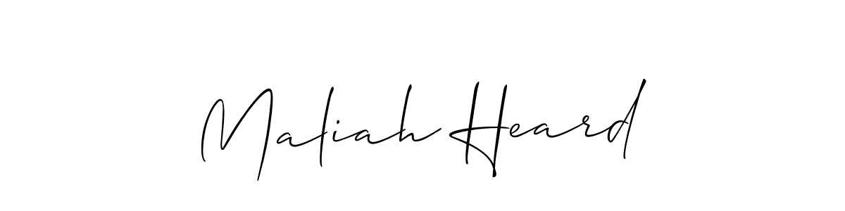 Also You can easily find your signature by using the search form. We will create Maliah Heard name handwritten signature images for you free of cost using Allison_Script sign style. Maliah Heard signature style 2 images and pictures png