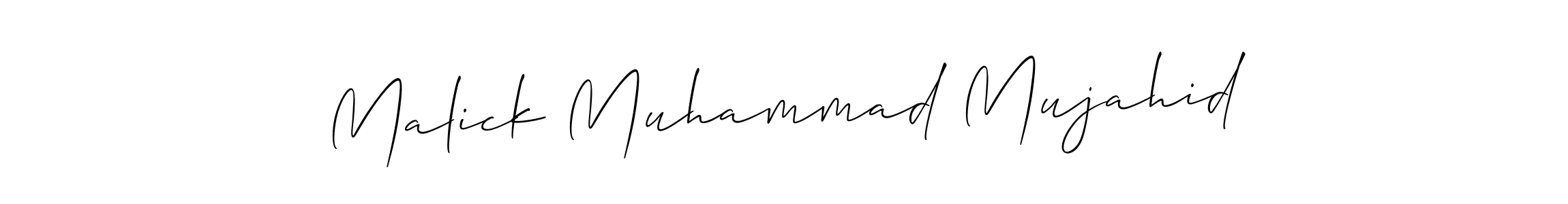 Also You can easily find your signature by using the search form. We will create Malick Muhammad Mujahid name handwritten signature images for you free of cost using Allison_Script sign style. Malick Muhammad Mujahid signature style 2 images and pictures png