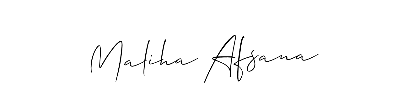 Make a short Maliha Afsana signature style. Manage your documents anywhere anytime using Allison_Script. Create and add eSignatures, submit forms, share and send files easily. Maliha Afsana signature style 2 images and pictures png