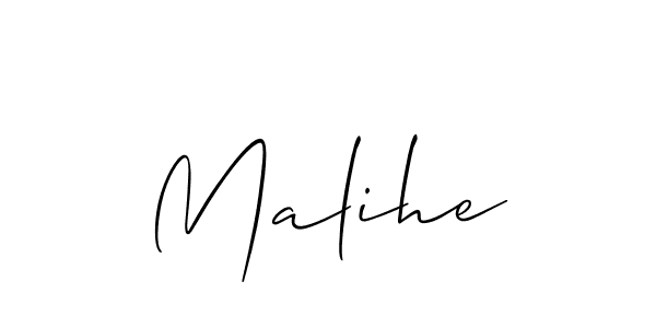 Make a beautiful signature design for name Malihe. With this signature (Allison_Script) style, you can create a handwritten signature for free. Malihe signature style 2 images and pictures png