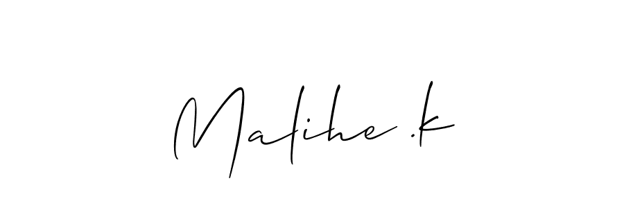 Make a beautiful signature design for name Malihe .k. Use this online signature maker to create a handwritten signature for free. Malihe .k signature style 2 images and pictures png