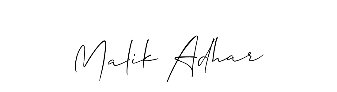 if you are searching for the best signature style for your name Malik Adhar. so please give up your signature search. here we have designed multiple signature styles  using Allison_Script. Malik Adhar signature style 2 images and pictures png