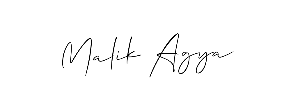 How to Draw Malik Agya signature style? Allison_Script is a latest design signature styles for name Malik Agya. Malik Agya signature style 2 images and pictures png