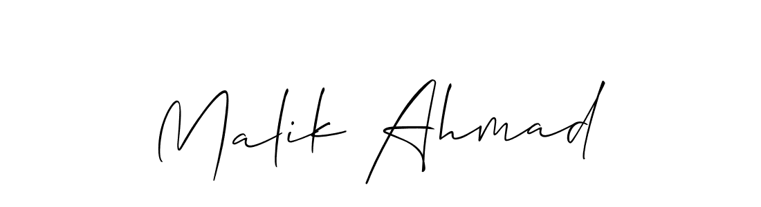 Allison_Script is a professional signature style that is perfect for those who want to add a touch of class to their signature. It is also a great choice for those who want to make their signature more unique. Get Malik Ahmad name to fancy signature for free. Malik Ahmad signature style 2 images and pictures png