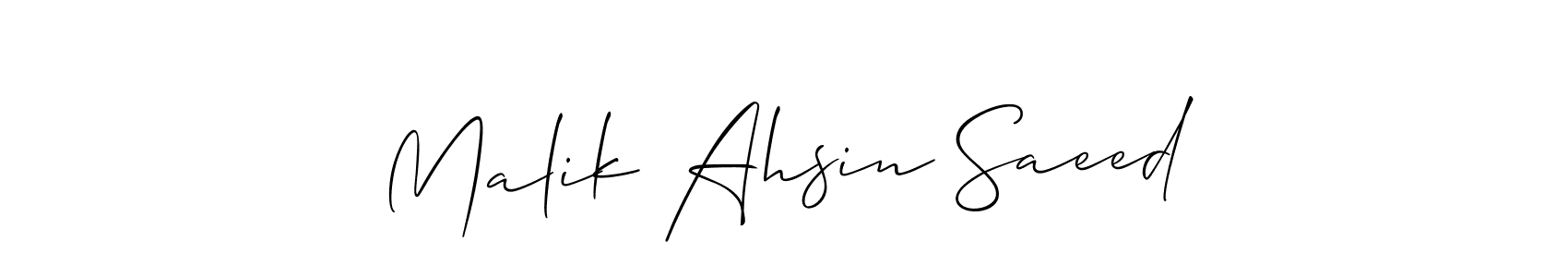 See photos of Malik Ahsin Saeed official signature by Spectra . Check more albums & portfolios. Read reviews & check more about Allison_Script font. Malik Ahsin Saeed signature style 2 images and pictures png