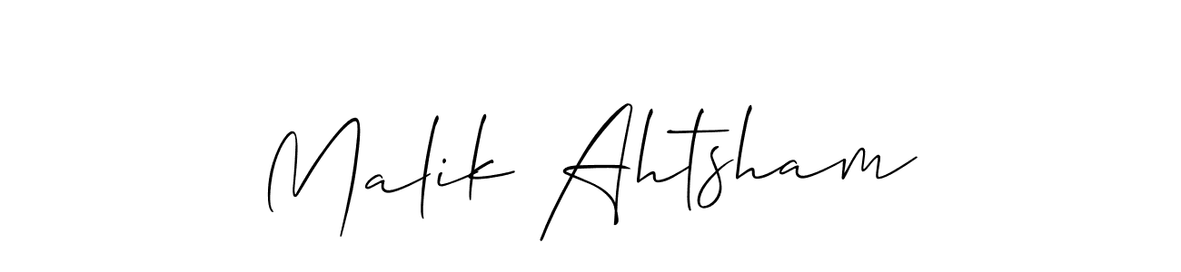 This is the best signature style for the Malik Ahtsham name. Also you like these signature font (Allison_Script). Mix name signature. Malik Ahtsham signature style 2 images and pictures png