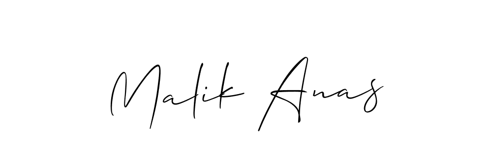 Use a signature maker to create a handwritten signature online. With this signature software, you can design (Allison_Script) your own signature for name Malik Anas. Malik Anas signature style 2 images and pictures png