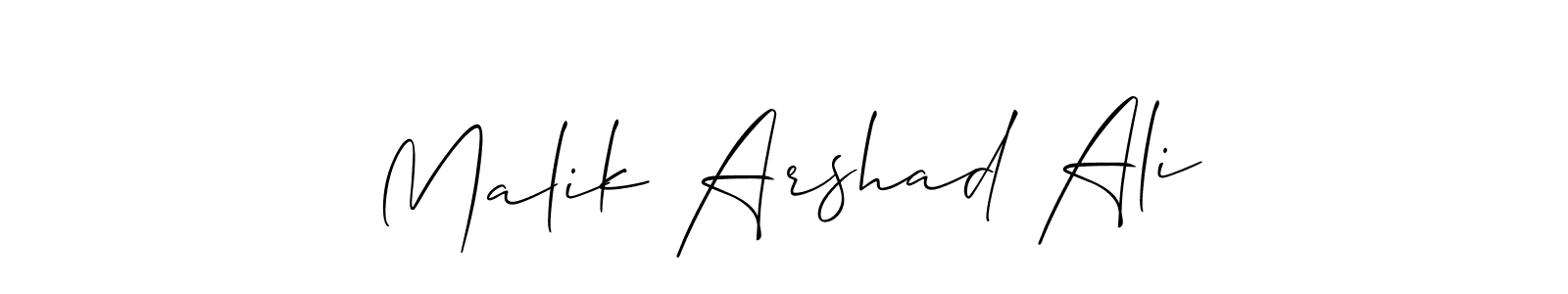 How to make Malik Arshad Ali signature? Allison_Script is a professional autograph style. Create handwritten signature for Malik Arshad Ali name. Malik Arshad Ali signature style 2 images and pictures png