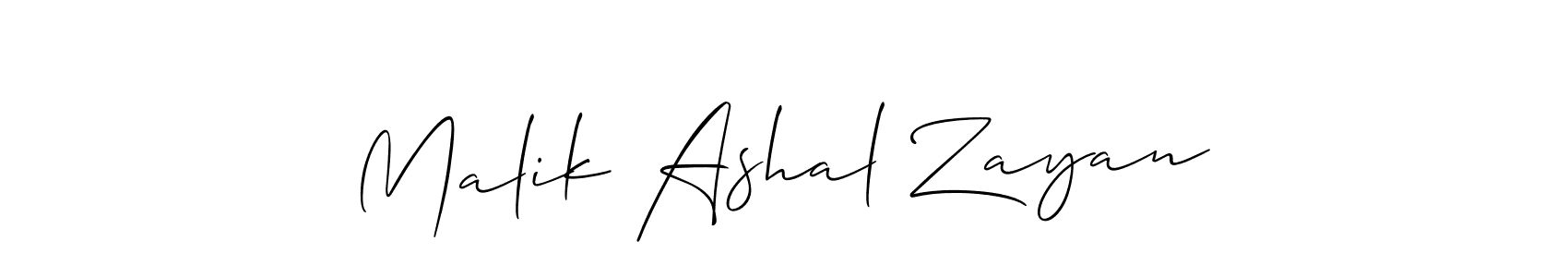 Make a short Malik Ashal Zayan signature style. Manage your documents anywhere anytime using Allison_Script. Create and add eSignatures, submit forms, share and send files easily. Malik Ashal Zayan signature style 2 images and pictures png