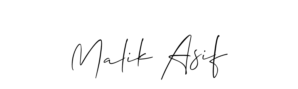 Make a short Malik Asif signature style. Manage your documents anywhere anytime using Allison_Script. Create and add eSignatures, submit forms, share and send files easily. Malik Asif signature style 2 images and pictures png