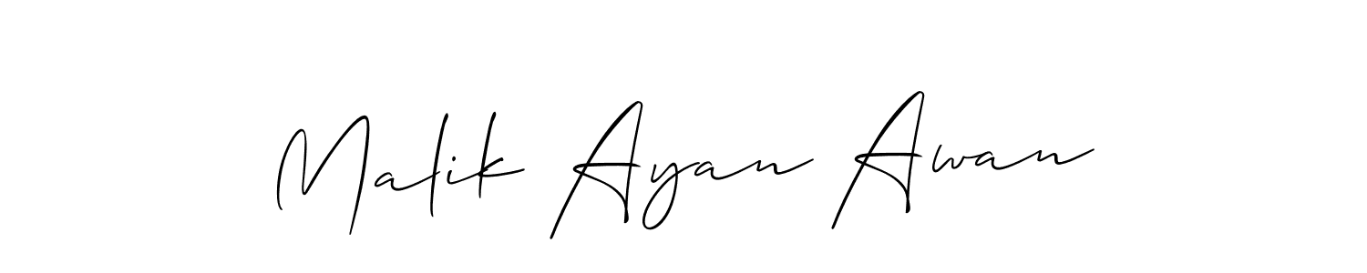 You should practise on your own different ways (Allison_Script) to write your name (Malik Ayan Awan) in signature. don't let someone else do it for you. Malik Ayan Awan signature style 2 images and pictures png