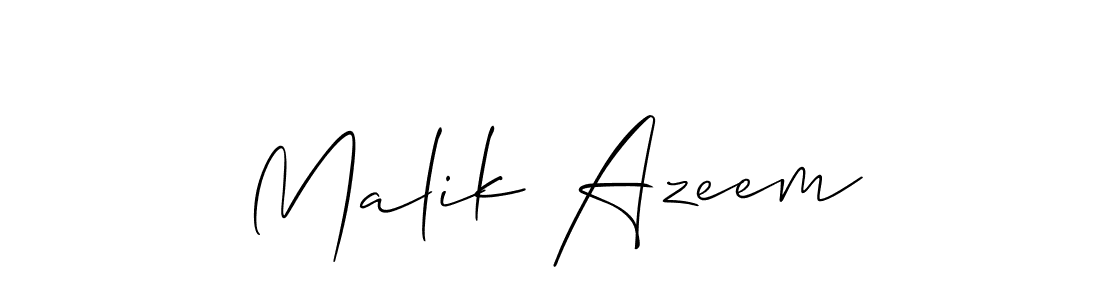 It looks lik you need a new signature style for name Malik Azeem. Design unique handwritten (Allison_Script) signature with our free signature maker in just a few clicks. Malik Azeem signature style 2 images and pictures png