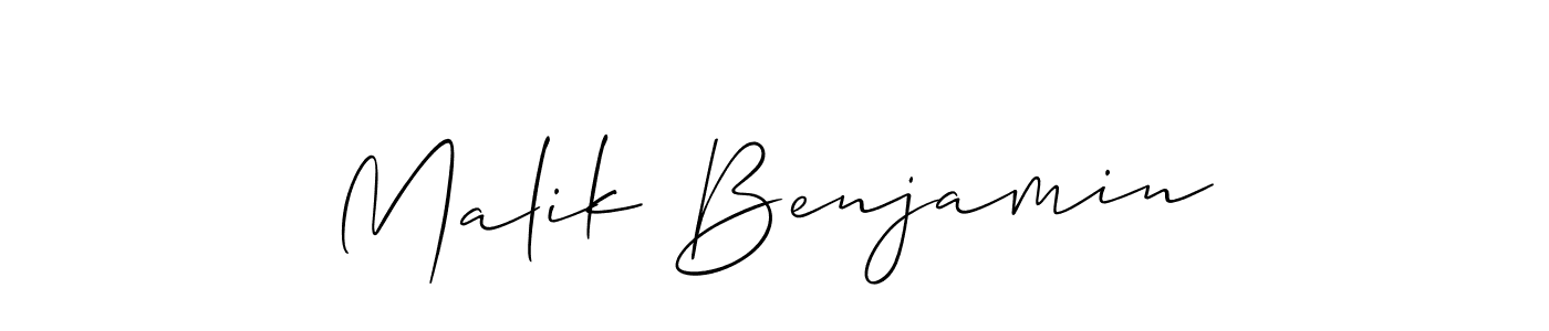 Also You can easily find your signature by using the search form. We will create Malik Benjamin name handwritten signature images for you free of cost using Allison_Script sign style. Malik Benjamin signature style 2 images and pictures png