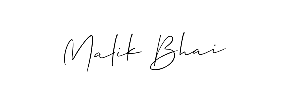 How to make Malik Bhai signature? Allison_Script is a professional autograph style. Create handwritten signature for Malik Bhai name. Malik Bhai signature style 2 images and pictures png