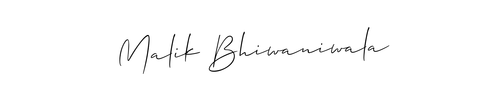 This is the best signature style for the Malik Bhiwaniwala name. Also you like these signature font (Allison_Script). Mix name signature. Malik Bhiwaniwala signature style 2 images and pictures png