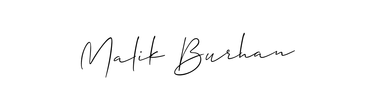 Similarly Allison_Script is the best handwritten signature design. Signature creator online .You can use it as an online autograph creator for name Malik Burhan. Malik Burhan signature style 2 images and pictures png