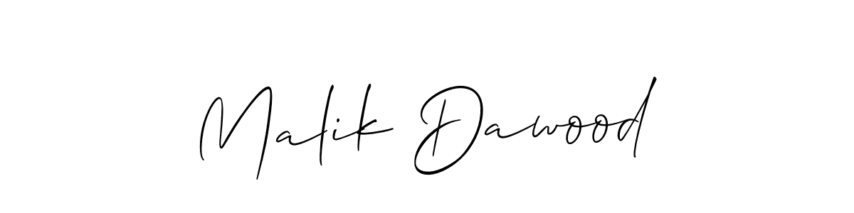 Design your own signature with our free online signature maker. With this signature software, you can create a handwritten (Allison_Script) signature for name Malik Dawood. Malik Dawood signature style 2 images and pictures png