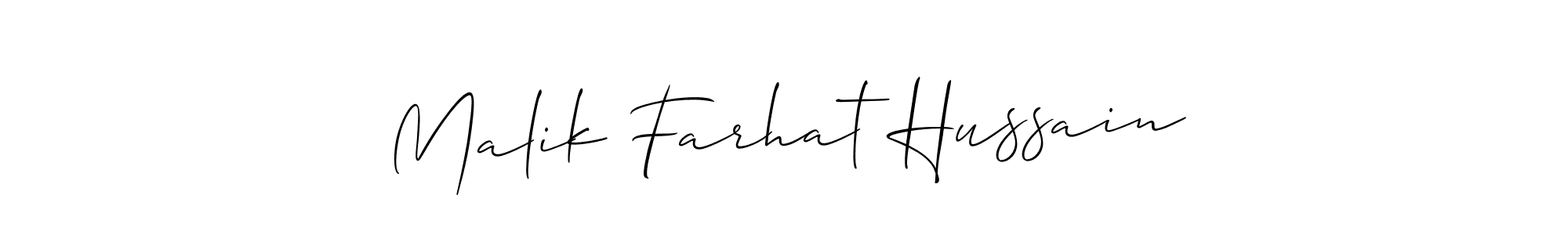 How to Draw Malik Farhat Hussain signature style? Allison_Script is a latest design signature styles for name Malik Farhat Hussain. Malik Farhat Hussain signature style 2 images and pictures png