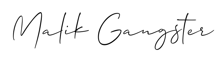 You should practise on your own different ways (Allison_Script) to write your name (Malik Gangster) in signature. Don't let someone else do it for you. Malik Gangster signature style 2 images and pictures png