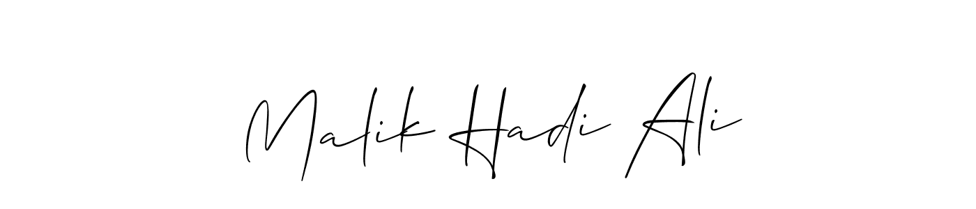 You can use this online signature creator to create a handwritten signature for the name Malik Hadi Ali. This is the best online autograph maker. Malik Hadi Ali signature style 2 images and pictures png