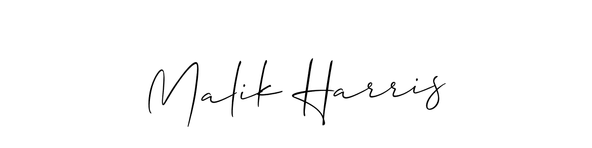 Make a beautiful signature design for name Malik Harris. With this signature (Allison_Script) style, you can create a handwritten signature for free. Malik Harris signature style 2 images and pictures png