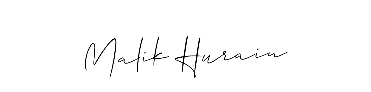 You should practise on your own different ways (Allison_Script) to write your name (Malik Hurain) in signature. don't let someone else do it for you. Malik Hurain signature style 2 images and pictures png