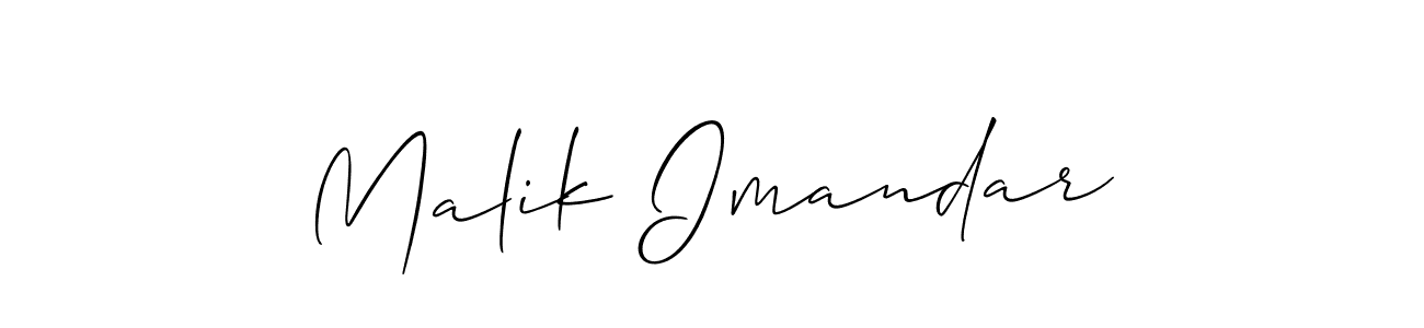 Also we have Malik Imandar name is the best signature style. Create professional handwritten signature collection using Allison_Script autograph style. Malik Imandar signature style 2 images and pictures png