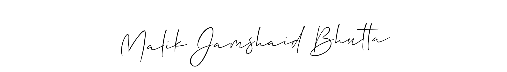 if you are searching for the best signature style for your name Malik Jamshaid Bhutta. so please give up your signature search. here we have designed multiple signature styles  using Allison_Script. Malik Jamshaid Bhutta signature style 2 images and pictures png