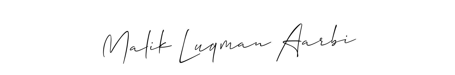 How to Draw Malik Luqman Aarbi signature style? Allison_Script is a latest design signature styles for name Malik Luqman Aarbi. Malik Luqman Aarbi signature style 2 images and pictures png