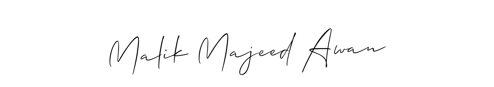 if you are searching for the best signature style for your name Malik Majeed Awan. so please give up your signature search. here we have designed multiple signature styles  using Allison_Script. Malik Majeed Awan signature style 2 images and pictures png