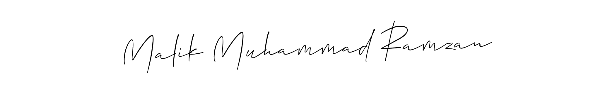 How to make Malik Muhammad Ramzan signature? Allison_Script is a professional autograph style. Create handwritten signature for Malik Muhammad Ramzan name. Malik Muhammad Ramzan signature style 2 images and pictures png