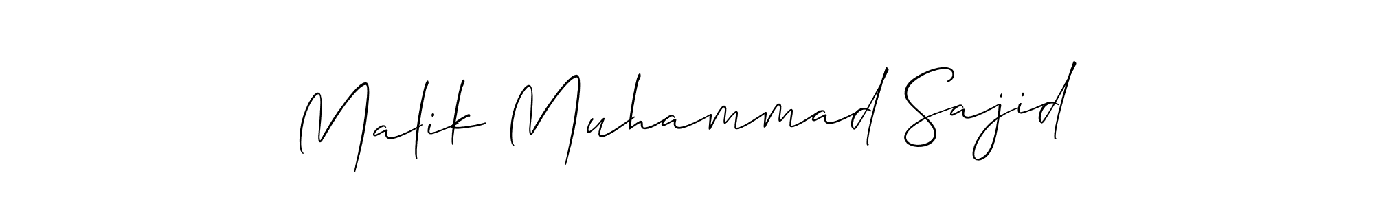 Also we have Malik Muhammad Sajid name is the best signature style. Create professional handwritten signature collection using Allison_Script autograph style. Malik Muhammad Sajid signature style 2 images and pictures png