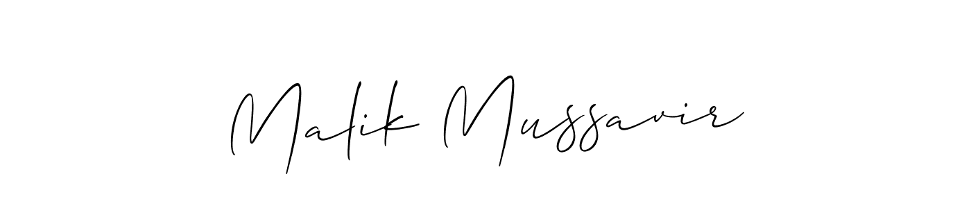 How to make Malik Mussavir signature? Allison_Script is a professional autograph style. Create handwritten signature for Malik Mussavir name. Malik Mussavir signature style 2 images and pictures png