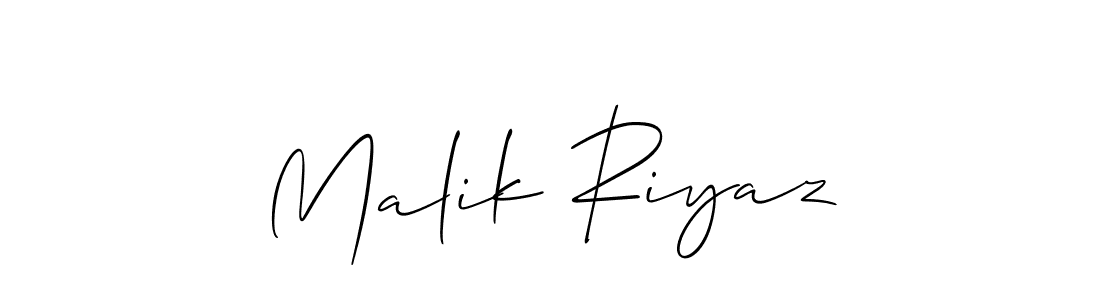 The best way (Allison_Script) to make a short signature is to pick only two or three words in your name. The name Malik Riyaz include a total of six letters. For converting this name. Malik Riyaz signature style 2 images and pictures png