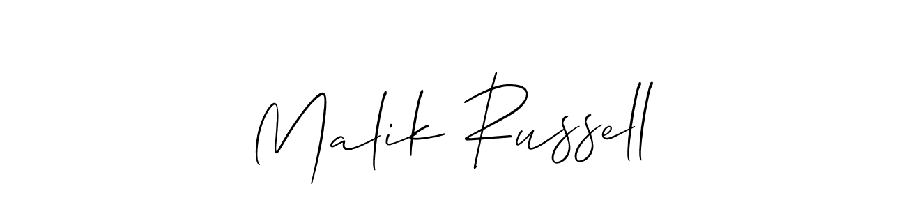 Make a short Malik Russell signature style. Manage your documents anywhere anytime using Allison_Script. Create and add eSignatures, submit forms, share and send files easily. Malik Russell signature style 2 images and pictures png