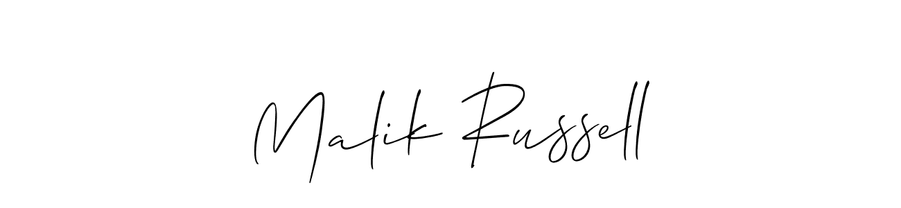 This is the best signature style for the Malik Russell name. Also you like these signature font (Allison_Script). Mix name signature. Malik Russell signature style 2 images and pictures png