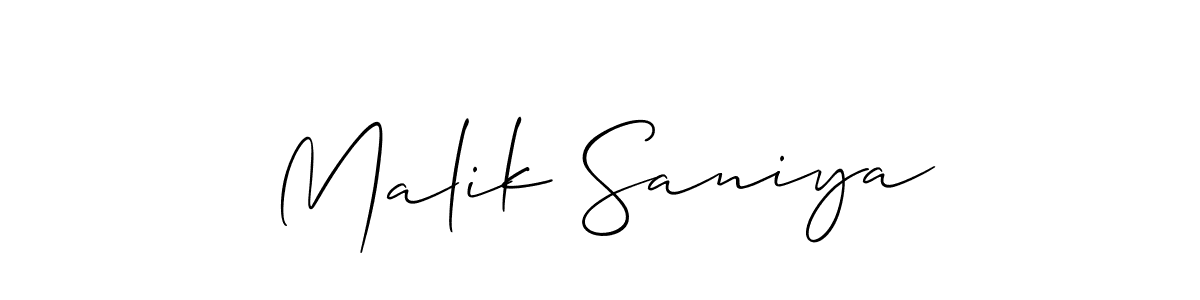Make a beautiful signature design for name Malik Saniya. Use this online signature maker to create a handwritten signature for free. Malik Saniya signature style 2 images and pictures png